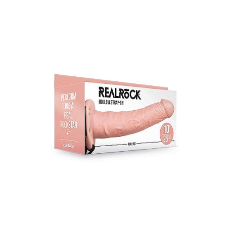 Fallo cavo indossabile Hollow Strap-on without Balls - 10'' / 24,5 cm - Flesh